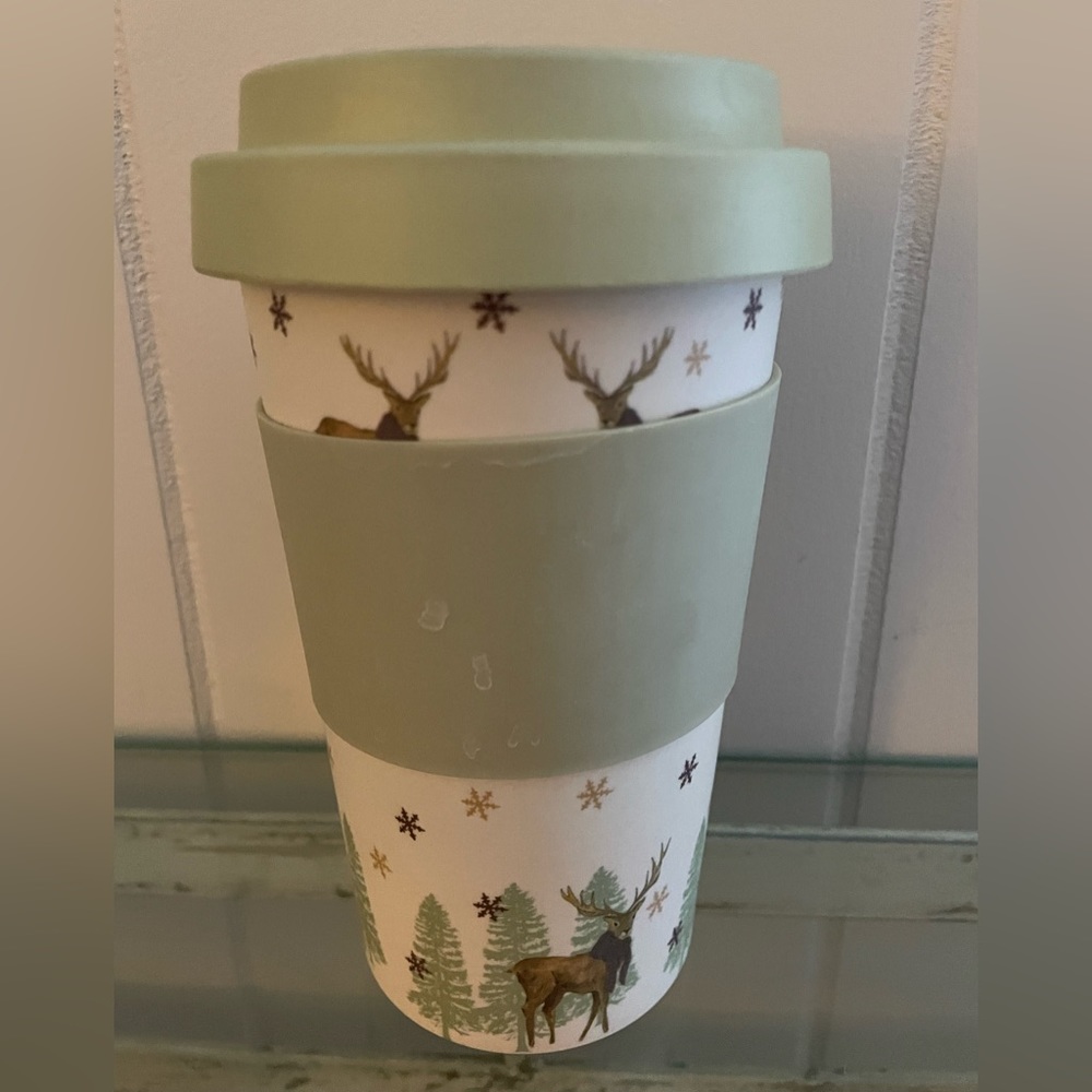 Travel Mug Milly Green BIG BUCK & EVERGREENS Coffee Travel Mug